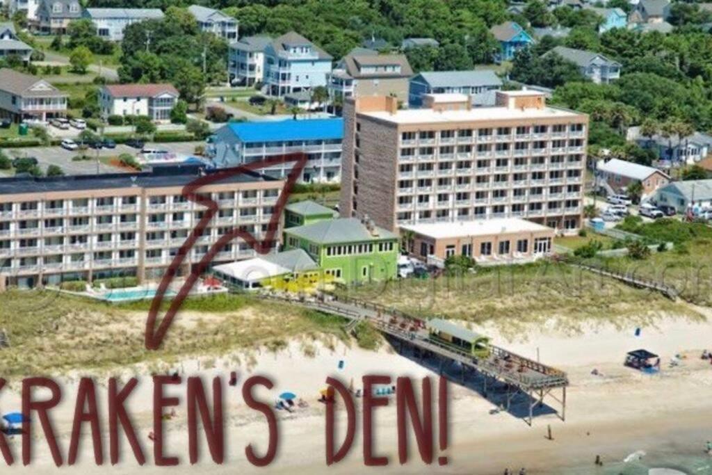 Kraken'S Den * Oceanview * Steps To Ocean * Pool Apartment Carolina Beach Bagian luar foto
